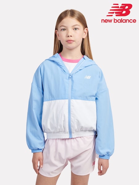 Azul - New Balance Kids Athletics Mesh Lined Wind Cheater Jacket (F84769) | 120 € - 144 €