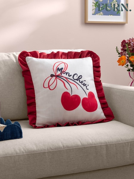 Furn Red Mon Cheri Fibre Filled Cushion (F84772) | €26