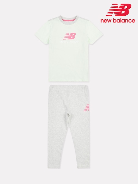 New Balance Kids Jersey T-Shirt & Leggings Set (F84785) | 261 LEI