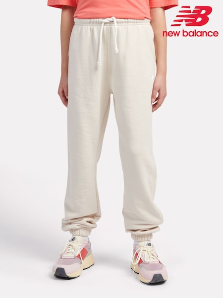 Luonnollinen - New Balance Kids ranskalainen frotee -kangas Small Logo Verryttelyhousut (F84797) | €71 - €85