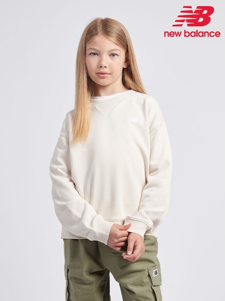 New Balance Natural Small Kids French Terry Logo Crew Sweater (F84807) | €64 - €77