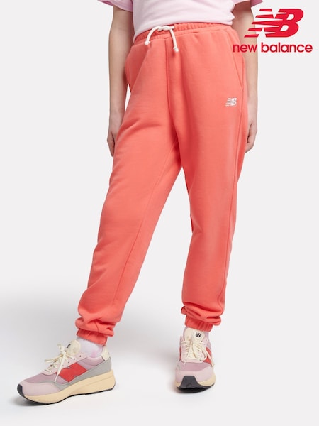 New Balance Red Kids French Terry Small Logo Joggers (F84822) | €64 - €76