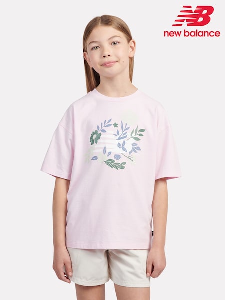 New Balance Kids Floral Graphic 100% Cotton T-Shirt (F84823) | 33 € - 40 €