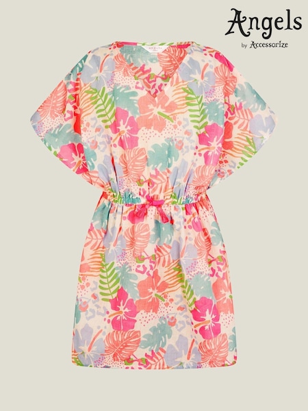 Angels By Accessorize Girls Tropical Print 100% Cotton Kaftan (F84839) | kr243 - kr271