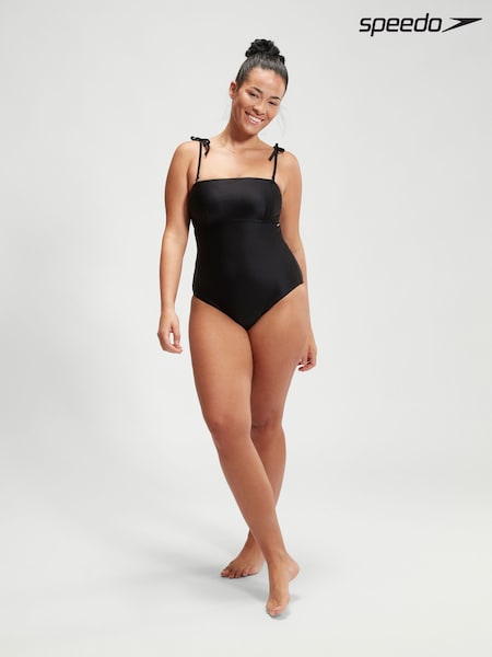 Speedo Black Womens Shaping Bandeau Swimsuit (F84872) | R$ 565