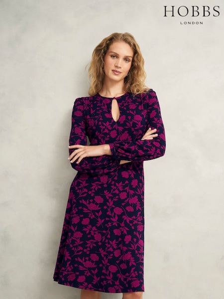 Hobbs Blue Petite Grace Jersey Dress (F84951) | €113