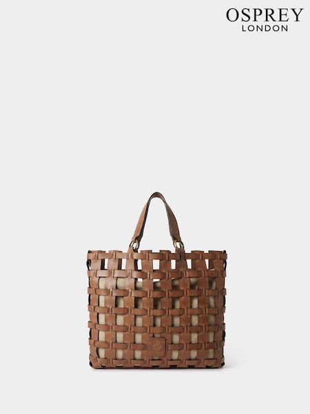 Osprey London The Ophelia Medium Leather Cage Tote Brown Bag (F85007) | € 460