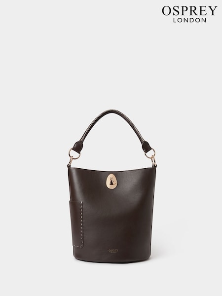 Osprey London The Ravello Leather Bucket Brown Bag (F85015) | € 538