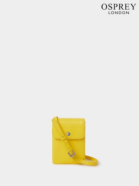Osprey London Yellow The Madison Leather Phone Bag (F85017) | €83