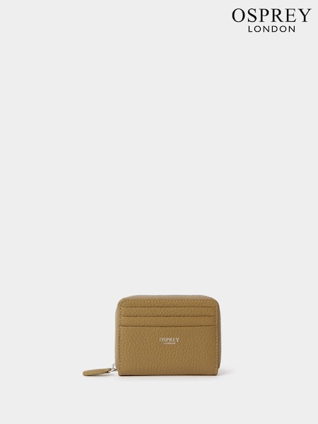 Vihreä - Osprey London Oranssi Lyra Small Zip Leather Kukkaro (F85022) | €77