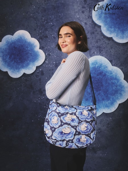 Cath Kidston Blue Clouds Moomins Foldaway Cross-Body Bag (F85112) | R$ 315