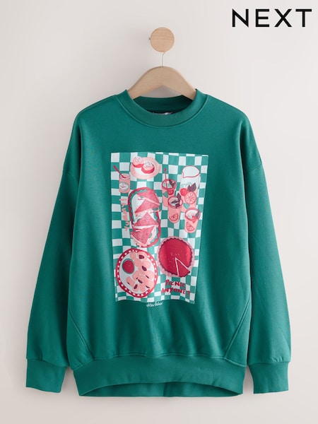 Teal Blue Artist Editions Alex Palmer x Fun Picinic Graphic Print Sweatshirt (F85276) | €41.50