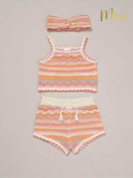 Miss Red 100% Cotton True Knit Top Shorts and Headband Outfit Set (F85642) | 1,322 UAH - 1,442 UAH