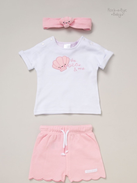 Rock-A-Bye Baby Boutique Pink Printed All in one (F85667) | 149 LEI