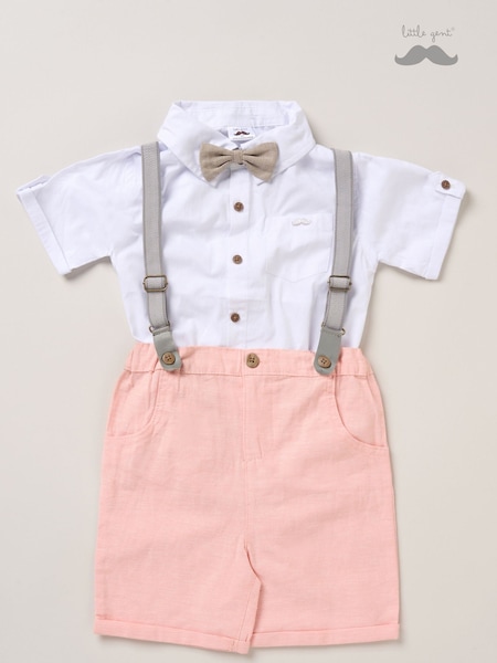 Little Gent Shirt Shorts and Braces Outfit Set (F85703) | EGP1,980 - EGP2,112