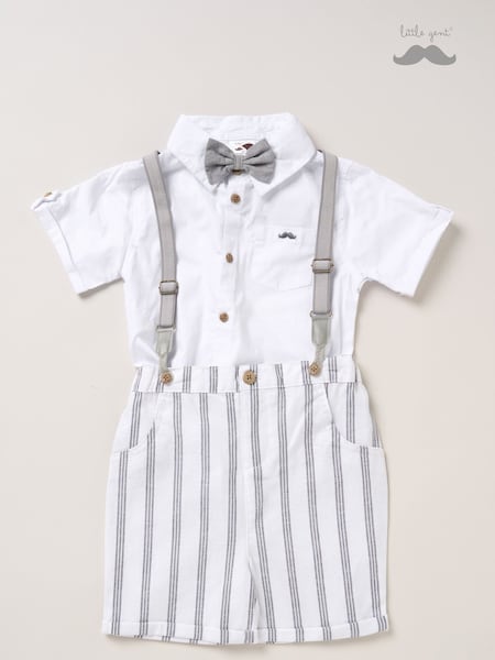 Little Gent Shirt Shorts and Braces Outfit Set (F85734) | 148 QAR - 158 QAR