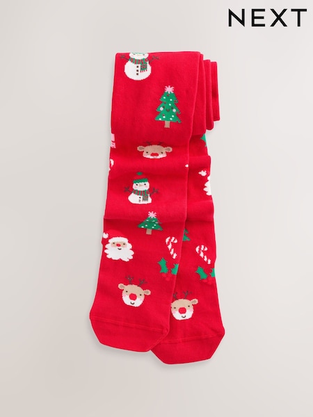 Red Character Cotton Rich Christmas Tights (F85763) | 27 QAR - 32 QAR