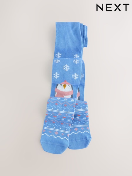 Blue Penguin Cotton Rich Christmas Tights (F85765) | €7 - €9