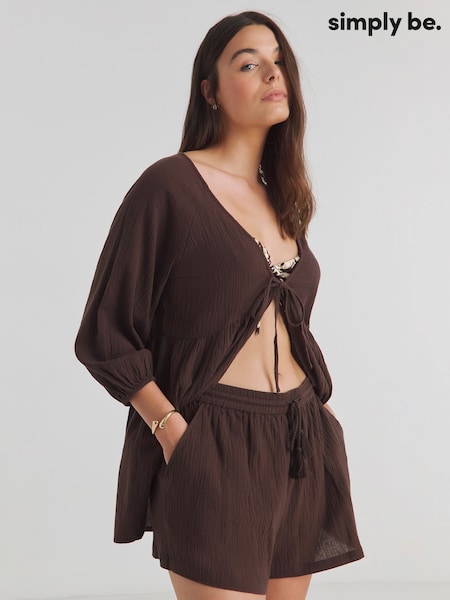 Simply Be Beach Cheesecloth Co-Ord Top (F85824) | €50