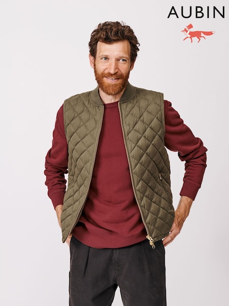 Aubin Green Anwick Quilted Gilet (F85957) | €171