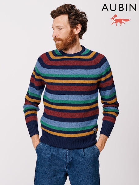Aubin Red Prestwick Shetland Crew Jumper (F85962) | €118