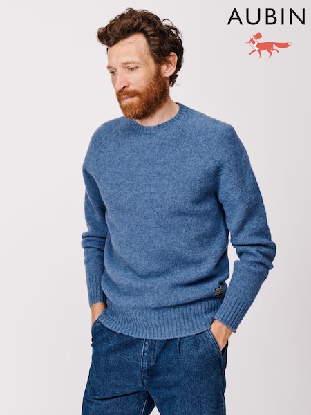 Aubin Blue Prestwick Shetland Crew Jumper (F85968) | €118