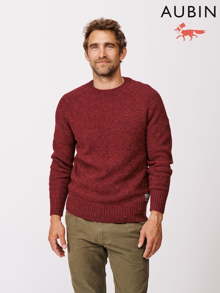 Aubin Red Prestwick Shetland Crew Jumper (F85970) | €118