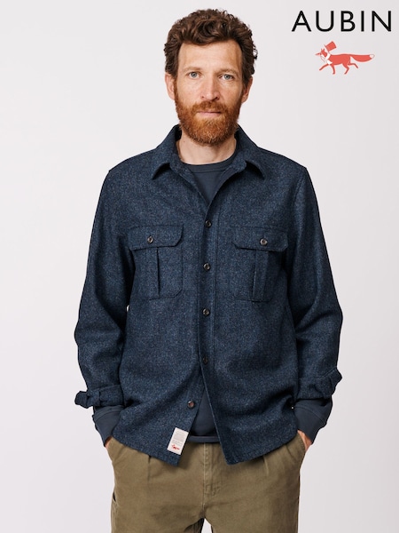 Aubin Blue Ravendale Wool Shirt (F85987) | ‏868 د.إ.‏