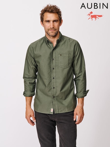 Aubin Green Aldridge Oxford Button Down 100% Cotton Shirt (F85992) | €105