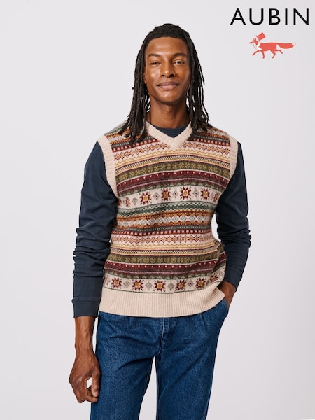 Aubin Natural Fairisle Slipover Jumper (F85995) | €144