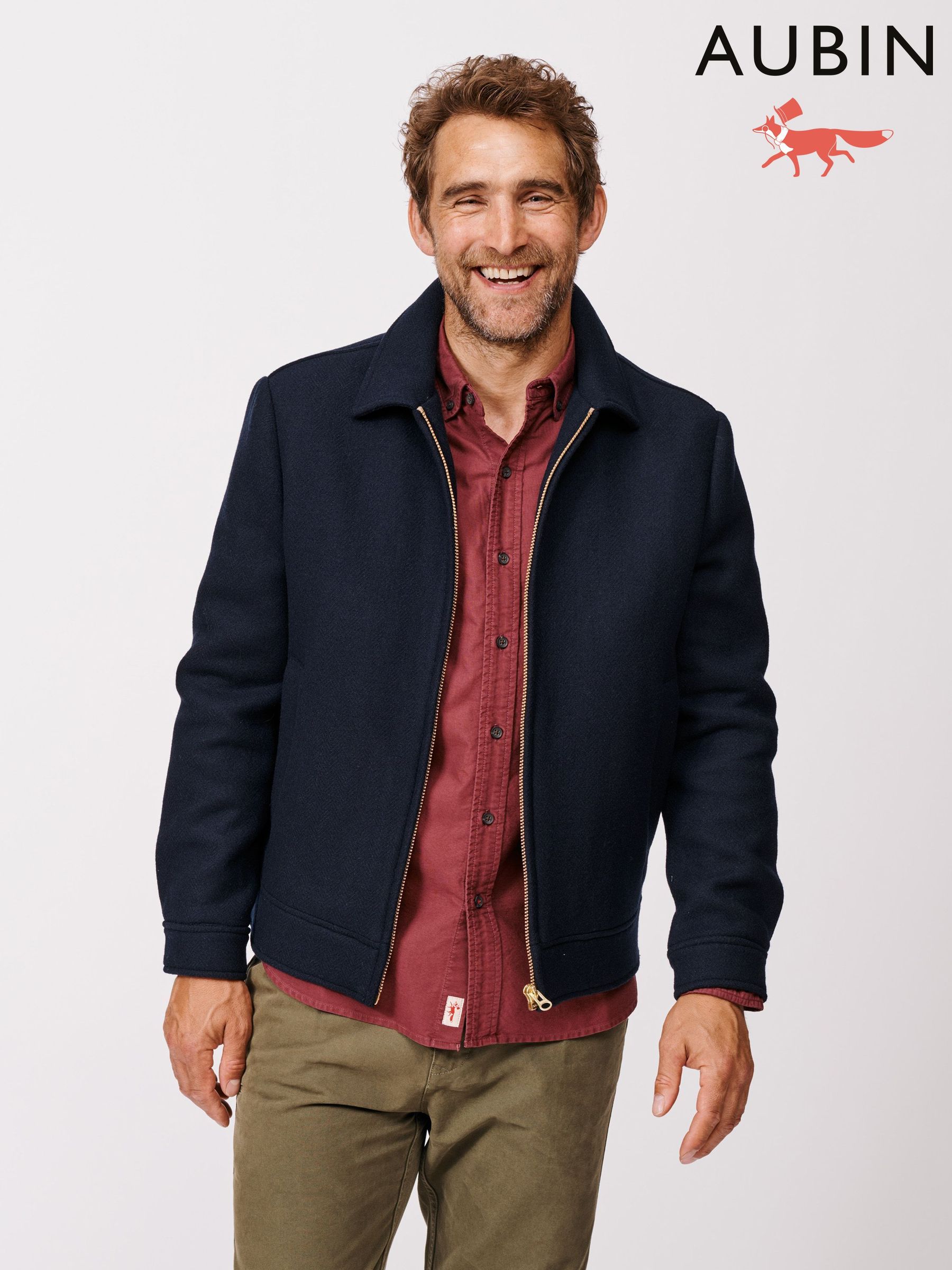 Buy Men's Coats and Jackets Wool Zip Through Online | Next Oman