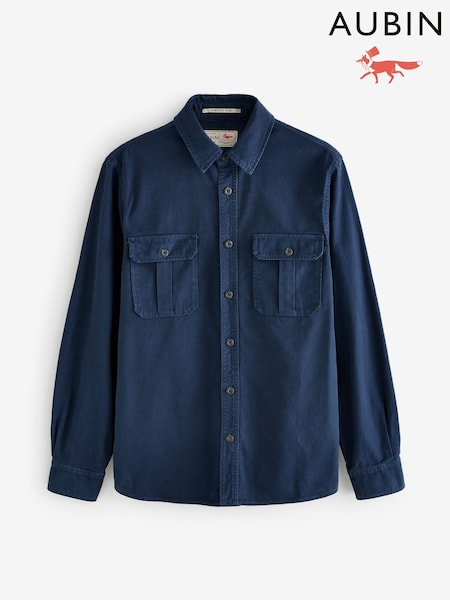 Aubin Blue Dovedale 100% Cotton Overshirt (F86031) | €144