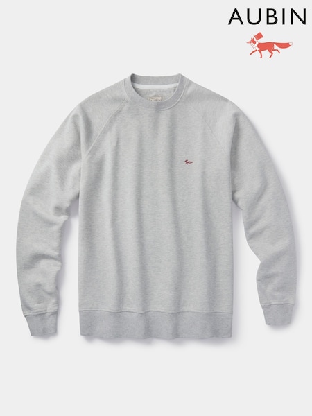 Aubin Grey Ash Crew Neck 100% Cotton Jumper (F86035) | R$ 780
