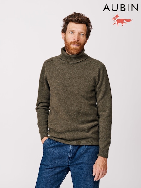 Aubin Green Taylor Cashmere Touch Roll Neck Jumper (F86056) | €250