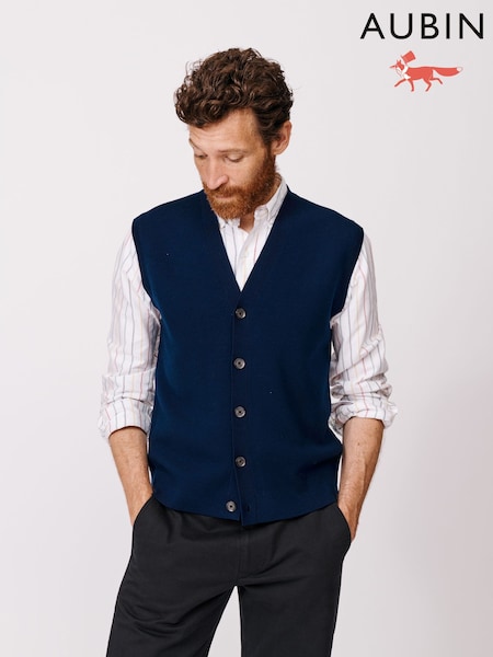 Aubin Blue Portman Waistcoat (F86088) | €171