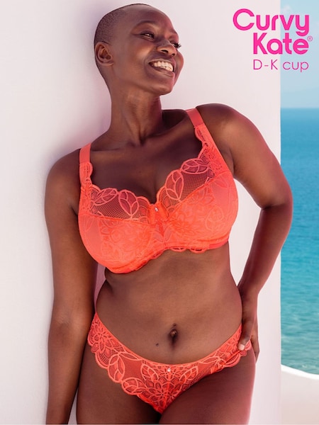 Curvy Kate Orange Lovelace Brazilian Briefs (F86211) | 127 LEI