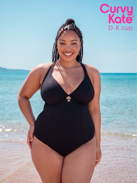 Curvy Kate Jet Set Multiway Plunge Black Swimsuit (F86250) | €95