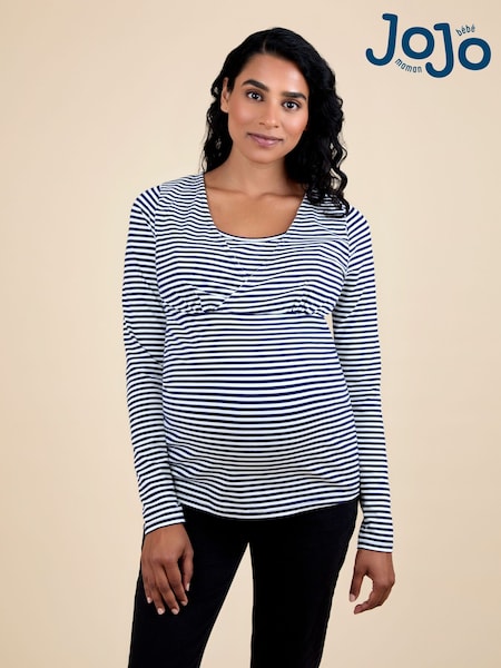 JoJo Maman Bébé Blue 2-Pack Maternity & Nursing Top (F86337) | €64