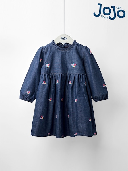Jojo Maman Bébé Blue Woven Dress (F86340) | €36.50 - €40.50