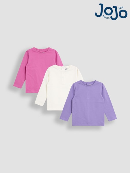 Lila - JoJo Maman Bébé 3-Pack Pretty Tops (F86346) | 41 € - 45 €