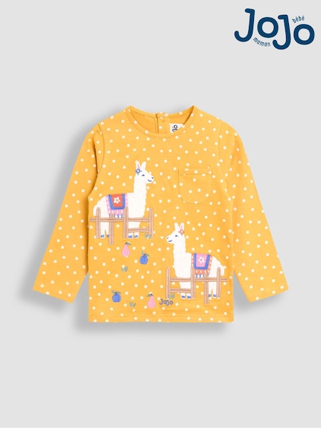 JoJo Maman Bébé Yellow Appliqué Top (F86371) | AZN 43 - AZN 50