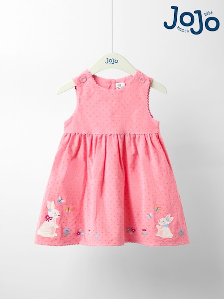 JoJo Maman Bébé Pink Appliqué Cord Dress (F86407) | AED173 - AED192