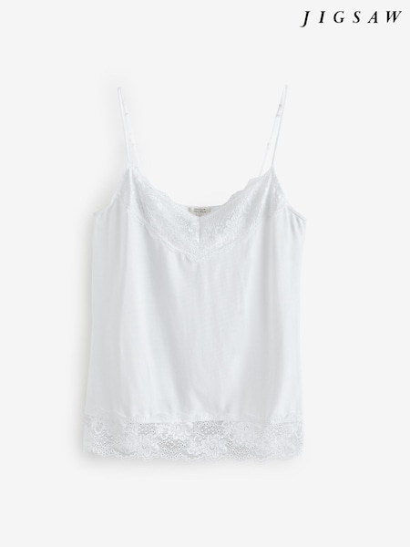 Jigsaw White Modal Lace Vest (F86504) | €40