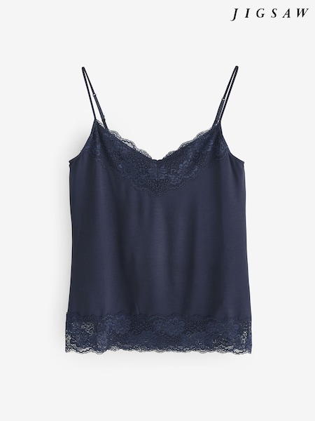 Jigsaw Blue Modal Lace Vest (F86510) | €40