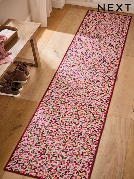 Purple Washable Seasonal Berries Runner (F86719) | €57 - €82