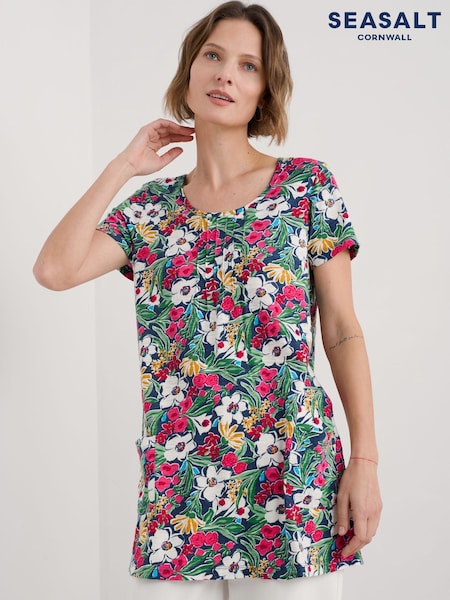 Musta - Seasalt Cornwall Busy Lizzy Lyhyt hiha  100% Puuvilla Tunika (F87012) | €76
