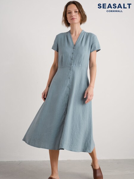 כחול  - Seasalt Cornwall Bell Gable Above-ankle Dress (F87078) | ‏453‏₪