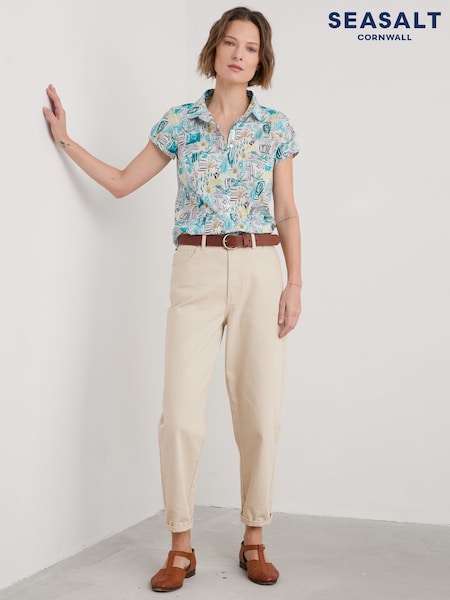 Azul de Chrome - Seasalt Cornwall Rushmaker Short Sleeve 100% Cotton Shirt (F87099) | 69 €
