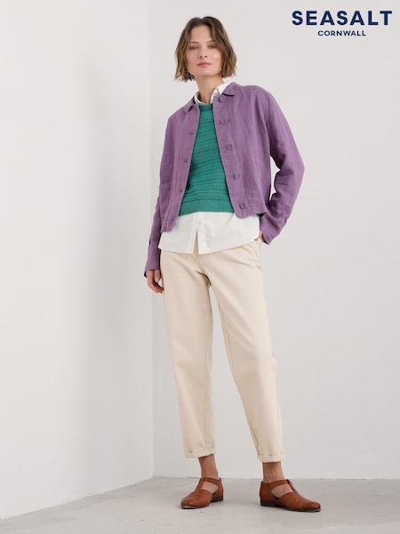Seasalt Cornwall Purple Arame Linen Jacket (F87104) | €142