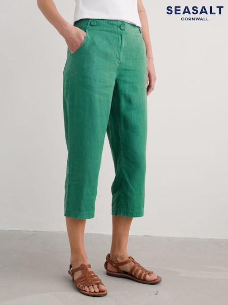 Seasalt Cornwall Green Brawn Point Crops Trousers (F87109) | €80